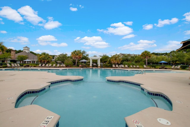 view of pool with a patio area