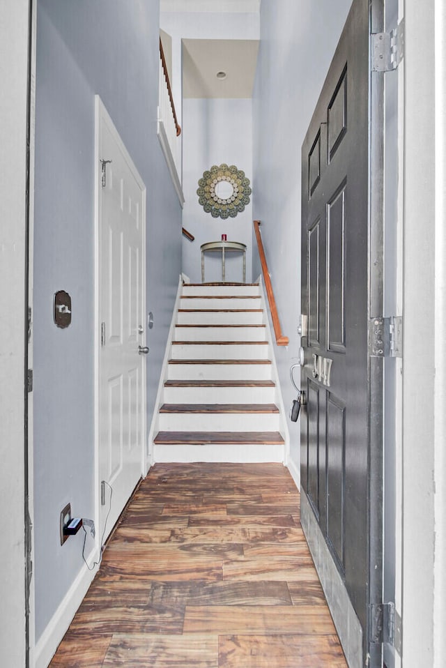foyer featuring dark hardwood / wood-style flooring