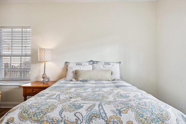 bedroom with baseboards
