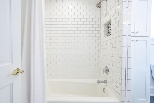 84 Bull St Unit F, Charleston, SC 29401 - bathroom with shower / tub combo with curtain