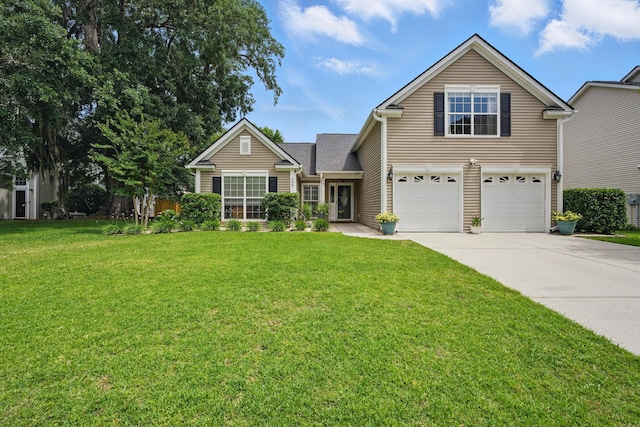 105 Corral Cir, Summerville, SC 29485 - traditional-style house with driveway, a garage, and a front lawn