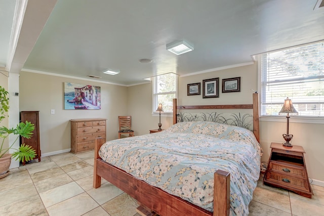 2506 Birkenhead Dr, Charleston, SC 29414 - bedroom with light tile patterned flooring, ornamental molding, baseboards, and multiple windows