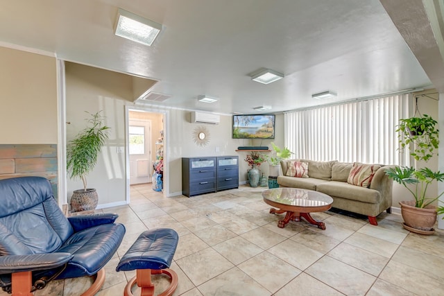 2506 Birkenhead Dr, Charleston, SC 29414 - living area featuring light tile patterned floors and a wall unit AC