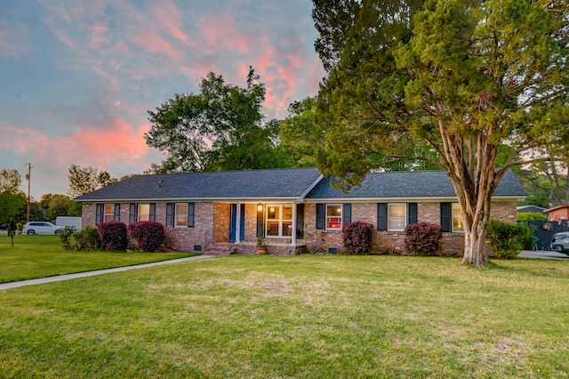 2506 Birkenhead Dr, Charleston, SC 29414 - ranch-style home with a lawn, brick siding, and crawl space