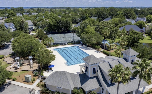 birds eye view of property