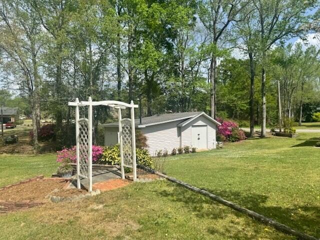 1153 Cherokee Dr, Manning, SC 29102 - view of green lawn featuring view of wooded area