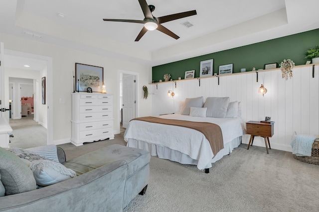 1576 Nautical Chart Dr, Charleston, SC 29414 - carpeted bedroom featuring a raised ceiling, baseboards, and a ceiling fan