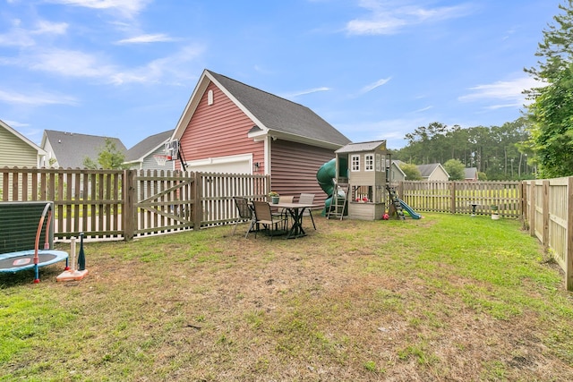 1576 Nautical Chart Dr, Charleston, SC 29414 - view of yard featuring a playground and a detached garage