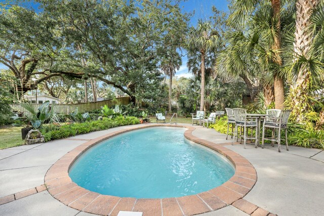 view of pool featuring a patio area