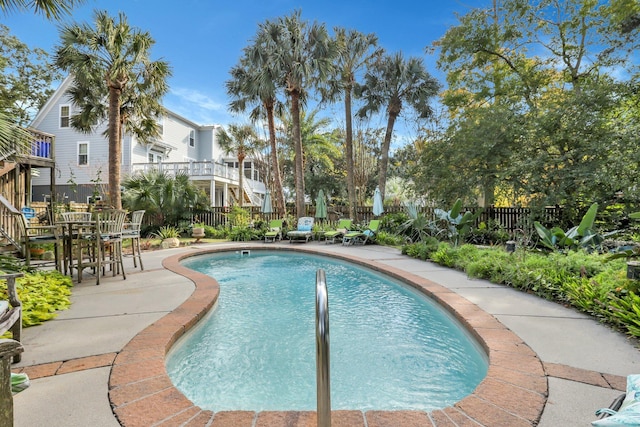 view of pool featuring a patio area