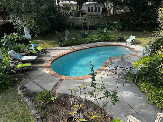 view of pool featuring a patio area