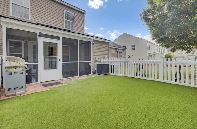 1005 Washitonia Way Unit B, Charleston, SC 29492 - view of yard featuring central AC unit and a sunroom