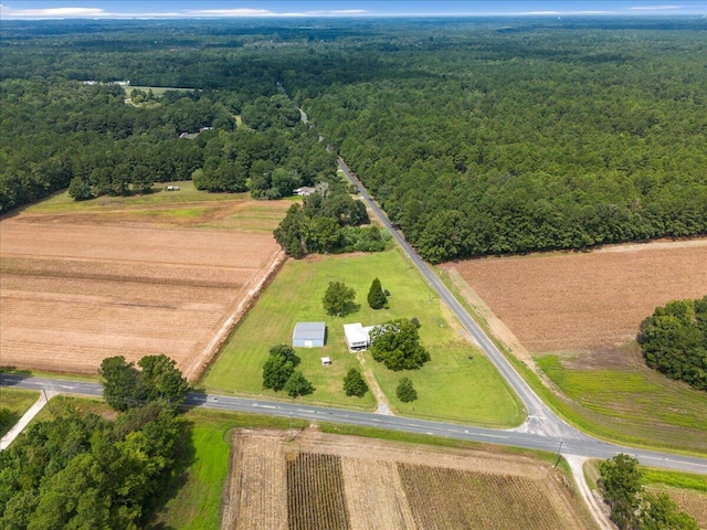 bird's eye view with a rural view