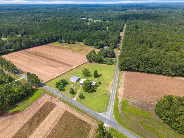 drone / aerial view with a rural view