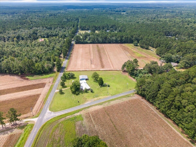 bird's eye view with a rural view