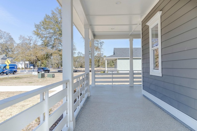 balcony with covered porch