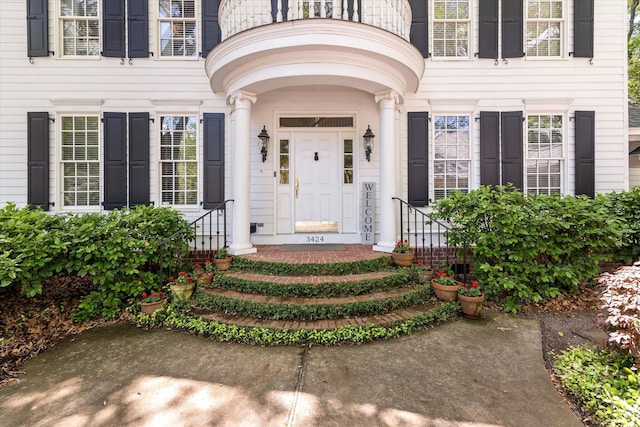 view of exterior entry