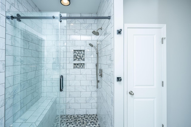 bathroom with walk in shower