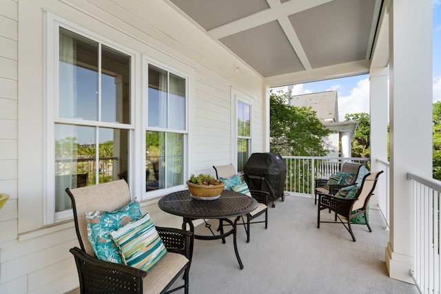 exterior space with grilling area