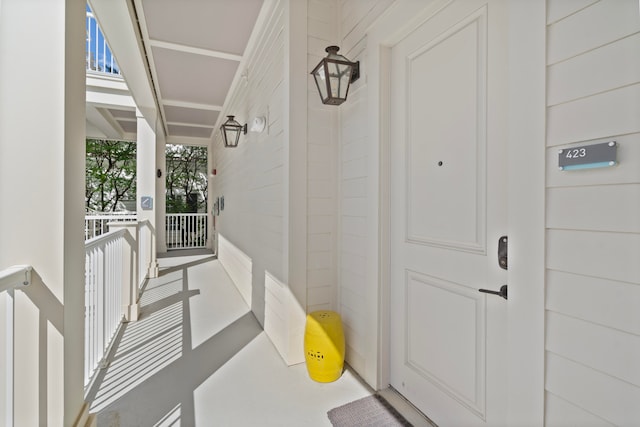 property entrance with a porch