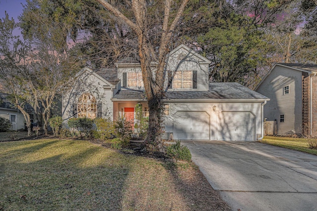 view of property with a lawn