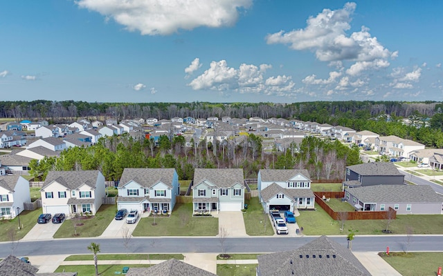 drone / aerial view with a residential view