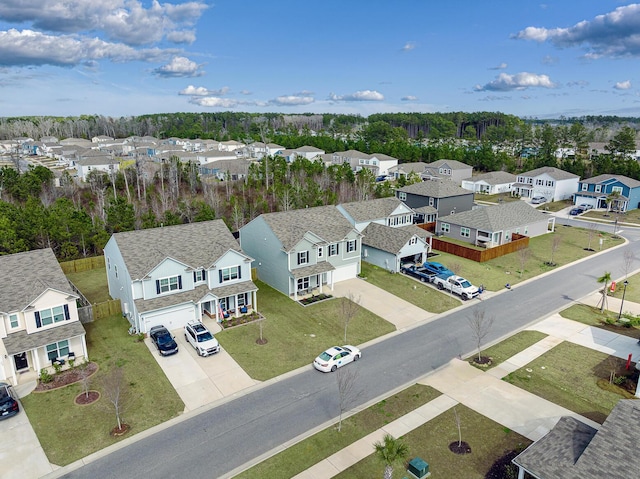 drone / aerial view featuring a residential view