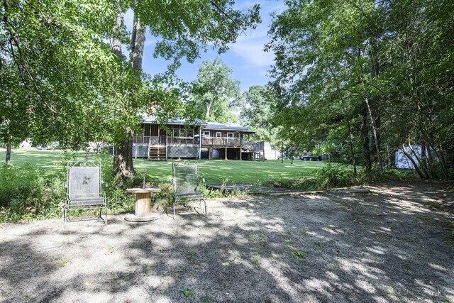 view of patio featuring a deck