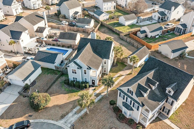 bird's eye view featuring a residential view