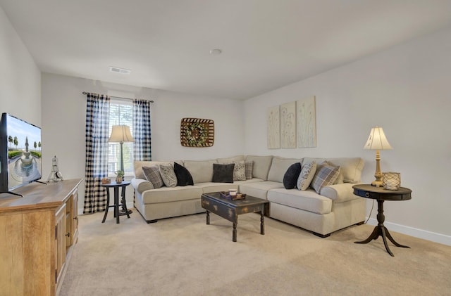 view of carpeted living room