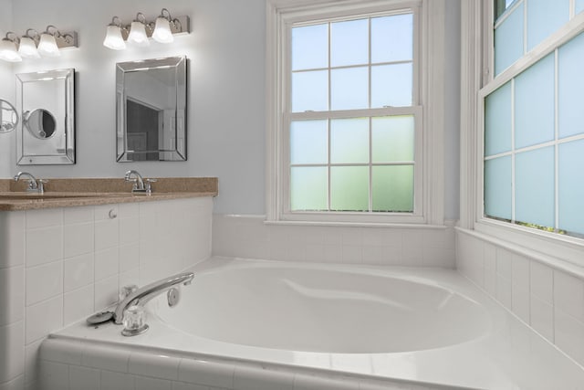full bath with a bath