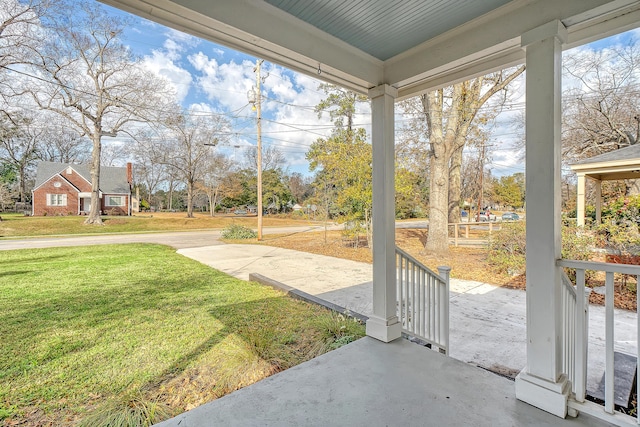 exterior space with a porch