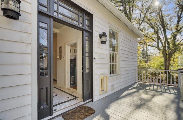 view of doorway to property