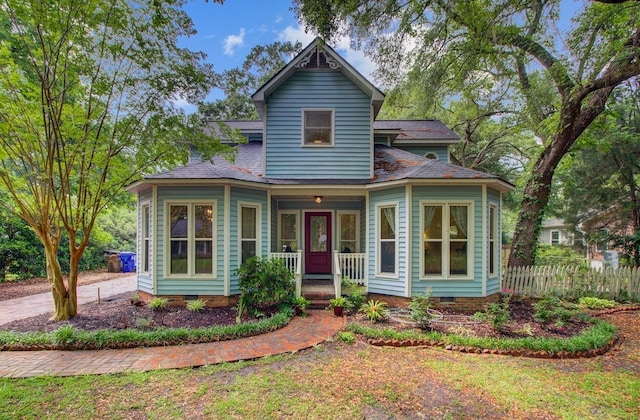 1830 Kempton Ave, James Island, SC 29412 - victorian home with crawl space, covered porch, and fence