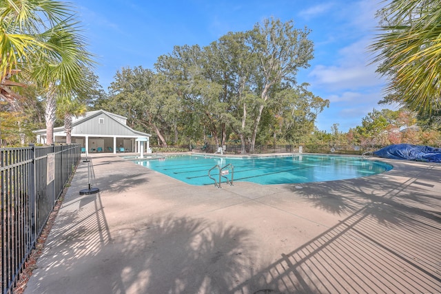 view of pool featuring a patio area