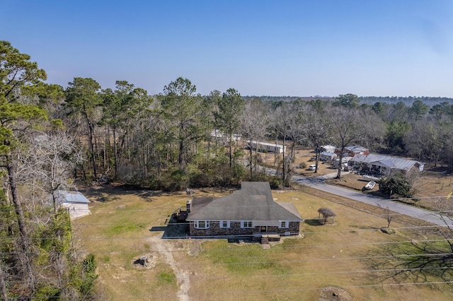 aerial view with a view of trees