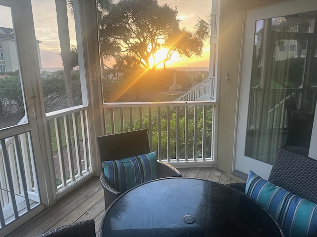 view of sunroom / solarium