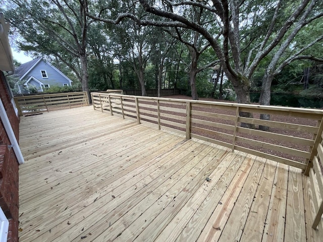 wooden deck with fence