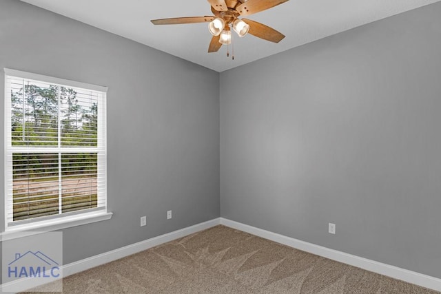 333 Grayson Ave, Hinesville, GA 31313 - empty room featuring ceiling fan, baseboards, and carpet flooring