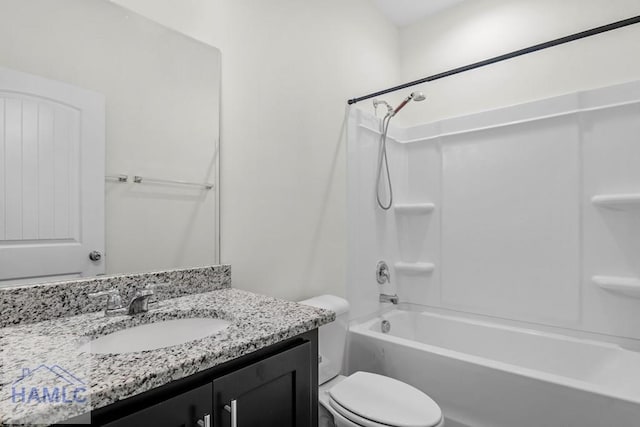 333 Grayson Ave, Hinesville, GA 31313 - bathroom with toilet, vanity, and tub / shower combination