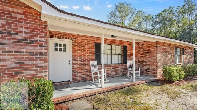 property entrance with a porch