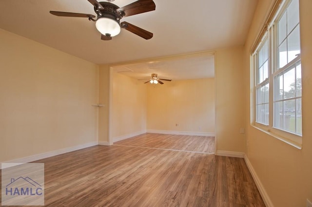 130 Melrose Pl, Rincon, GA 31326 - empty room featuring wood finished floors, baseboards, and ceiling fan