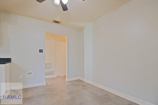 130 Melrose Pl, Rincon, GA 31326 - unfurnished room featuring baseboards, ceiling fan, and visible vents
