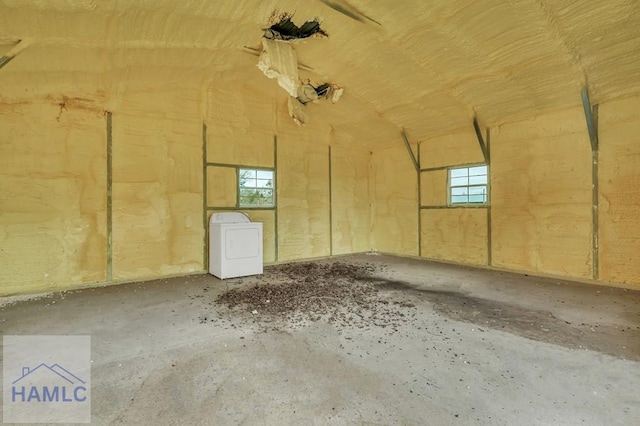 interior space with washer / dryer