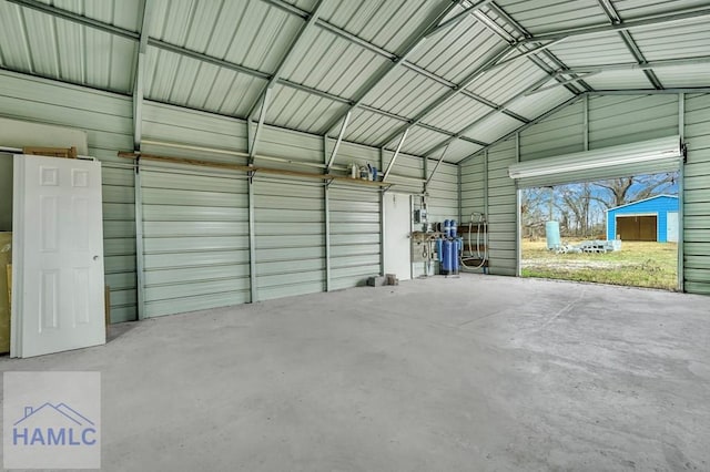 garage with a carport