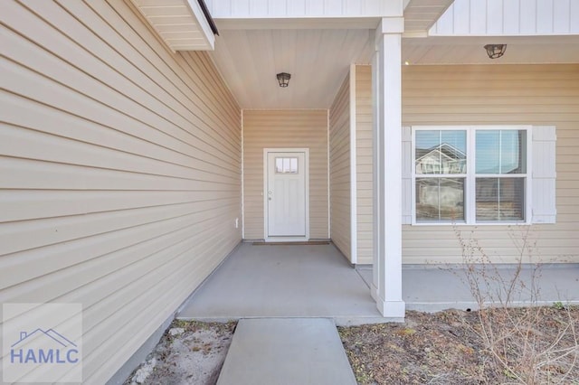 view of doorway to property