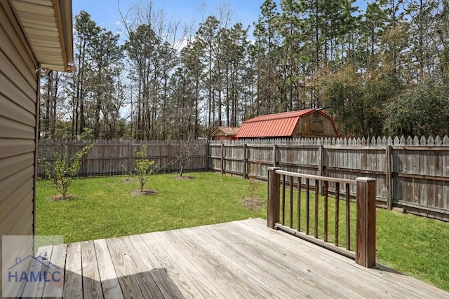 195 Linden Dr, Jesup, GA 31545 - deck with a fenced backyard and a lawn