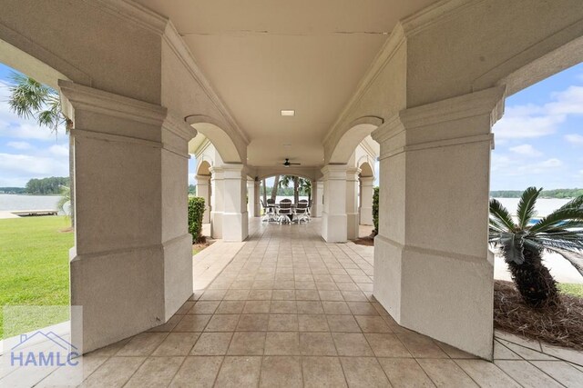 745 Chickasaw Trl, Sparta, GA 31087 - view of patio / terrace featuring a water view