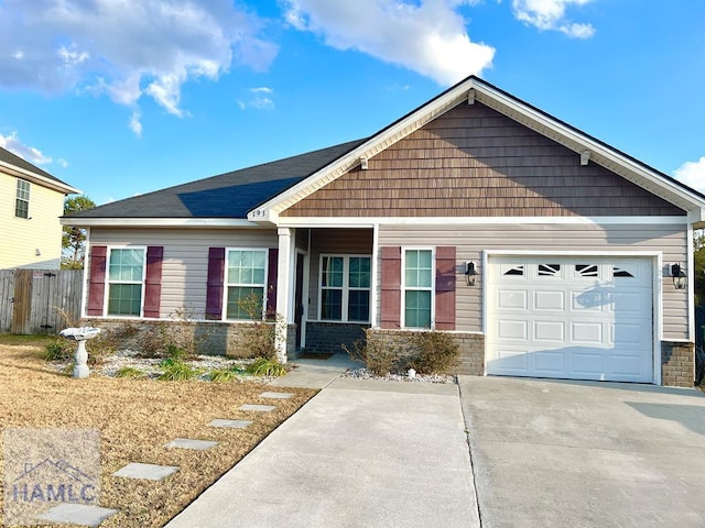 view of front of home featuring a garage