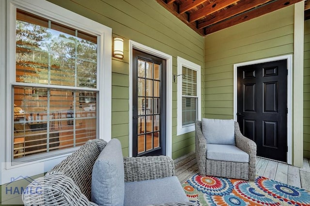 exterior space with covered porch